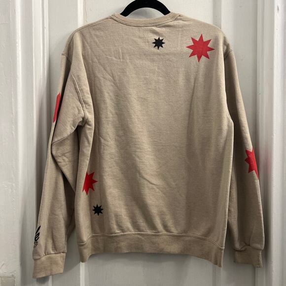 Milk Bar x Fruit of the Loom Limited Wdition Joliday Starburst Crew, tan size M - Picture 4 of 8